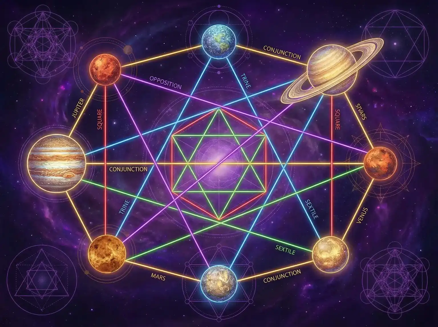 行星相位解读 - 刺激伊在人线香蕉观看 | 占星学进阶